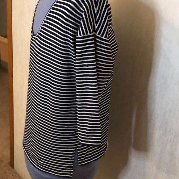 LOFT Ballet top Navy and white stripe - Picture 4 of 5